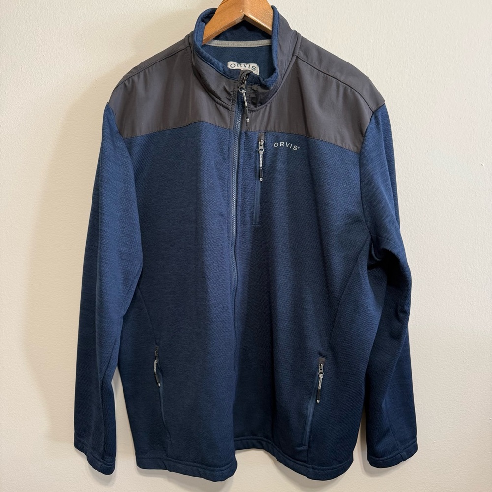 Orvis Men’s Blue Zip Up Lightweight Jacket XXL
